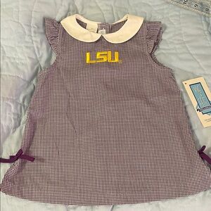 Purple and White Kids Casual Dress